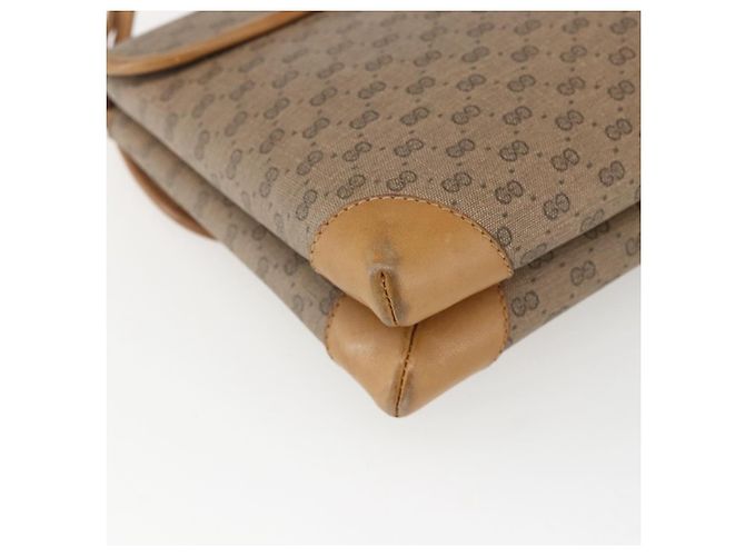 Gucci Borsa a Spalla Micro GG Supreme PVC Beige Oro 14 007 5548 Auth ka2039 D'oro - vista 16