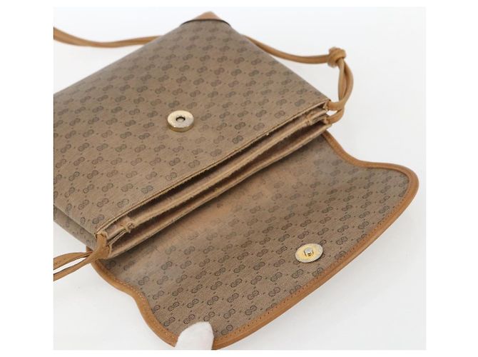 Gucci Borsa a Spalla Micro GG Supreme PVC Beige Oro 14 007 5548 Auth ka2039 D'oro - vista 17