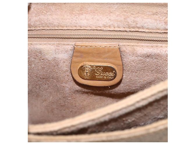 Gucci Borsa a Spalla Micro GG Supreme PVC Beige Oro 14 007 5548 Auth ka2039 D'oro - vista 18