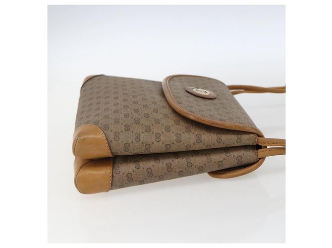 Gucci Borsa a Spalla Micro GG Supreme PVC Beige Oro 14 007 5548 Auth ka2039 D'oro - vista 4