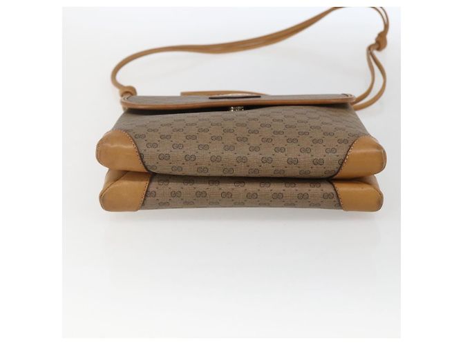 Gucci Borsa a Spalla Micro GG Supreme PVC Beige Oro 14 007 5548 Auth ka2039 D'oro - vista 5