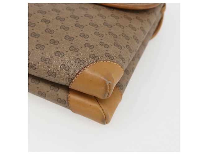 Gucci Borsa a Spalla Micro GG Supreme PVC Beige Oro 14 007 5548 Auth ka2039 D'oro - vista 9
