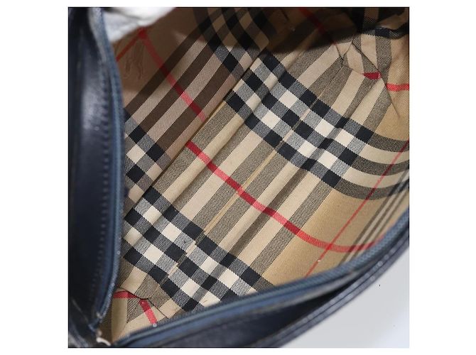 Borsa a Spalla Burberrys in Pelle Blu Navy Oro Auth BA9943 D'oro - vista 11