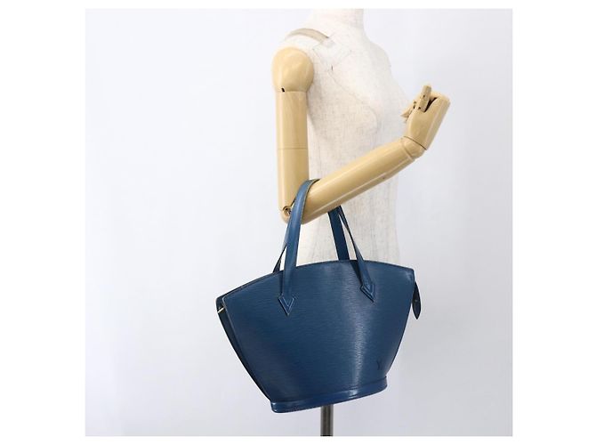 LOUIS VUITTON Borsa a Spalla Epi Saint Jacques Blu M52275 LV Auth 169873 - vista 21