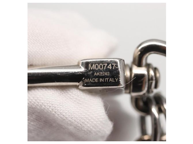 LOUIS VUITTON BijouxSac ELV Llave de Perro de metal Plata M00747 LV Auth 169133 - vista 8
