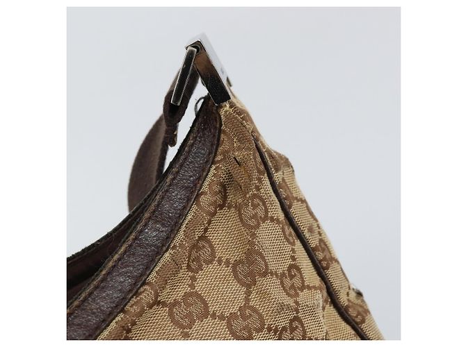 Borsa a Spalla GG Canvas Gucci Beige Argento 122790 Auth 169102 - view 10