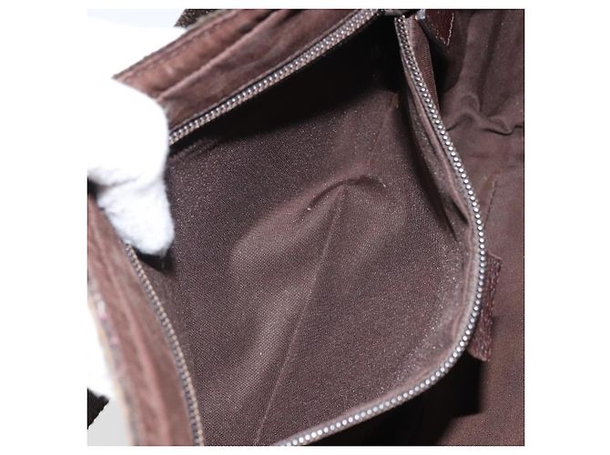Borsa a Spalla GG Canvas Gucci Beige Argento 122790 Auth 169102 - view 24