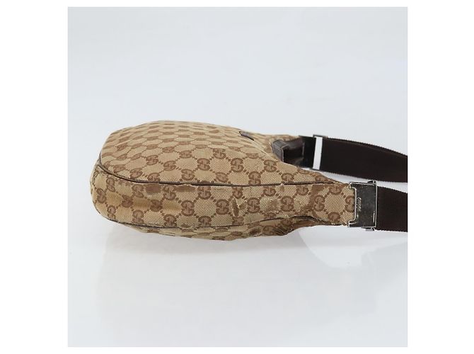 Borsa a Spalla GG Canvas Gucci Beige Argento 122790 Auth 169102 - vista 3