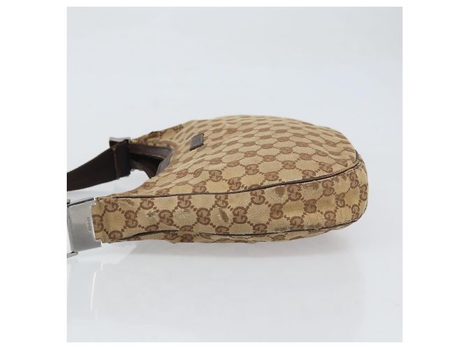 Borsa a Spalla GG Canvas Gucci Beige Argento 122790 Auth 169102 - vista 4