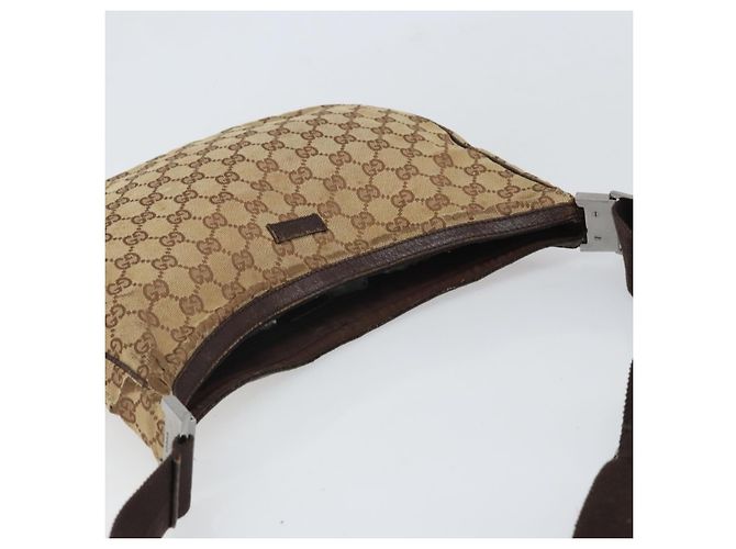 Borsa a Spalla GG Canvas Gucci Beige Argento 122790 Auth 169102 - vista 6