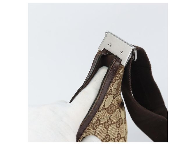 Borsa a Spalla GG Canvas Gucci Beige Argento 122790 Auth 169102 - view 7