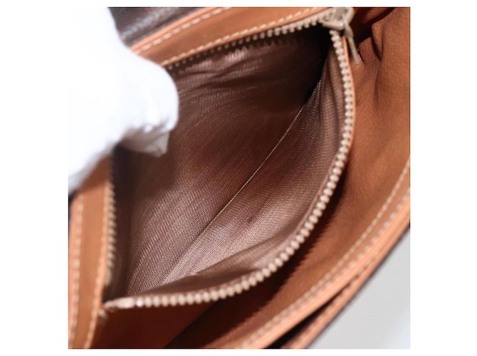 Céline CELINE Macadam Canvas Schultertasche aus PVC-Leder Braun Gold Auth ep13304 Golden - Ansicht 11