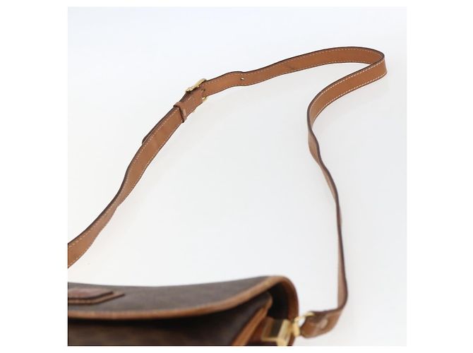 Céline CELINE Macadam Canvas Schultertasche aus PVC-Leder Braun Gold Auth ep13304 Golden - Ansicht 14