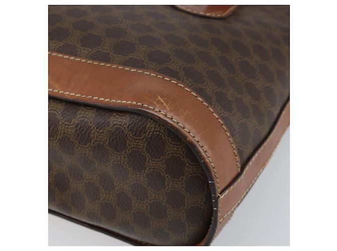 Céline Borsa a mano in tela Macadam CELINE in pelle PVC marrone oro Auth bs33103 D'oro - vista 15