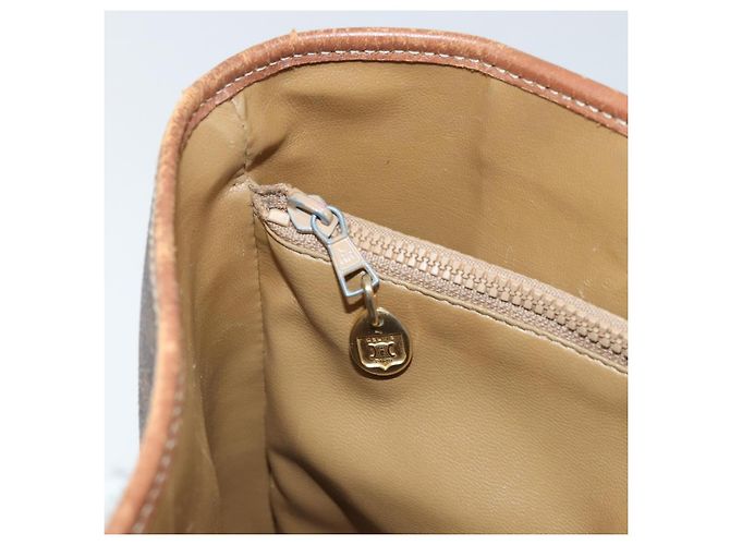 Céline Borsa a mano in tela Macadam CELINE in pelle PVC marrone oro Auth bs33103 D'oro - vista 22
