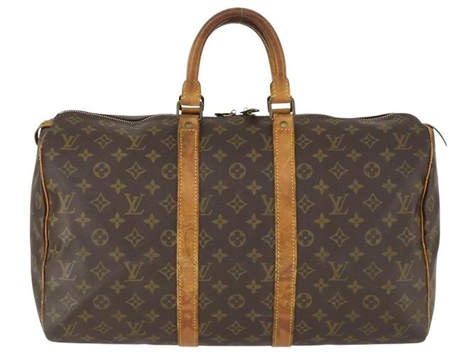 LOUIS VUITTON Monogram Keepall 45 Boston Bag M41428 LV Auth 166548 - view 13