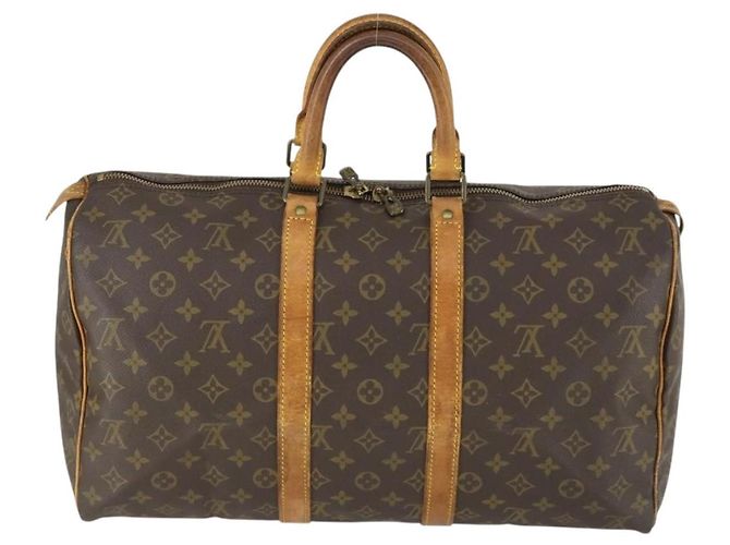 LOUIS VUITTON Monogram Keepall 45 Boston Bag M41428 LV Auth 166548 - view 2