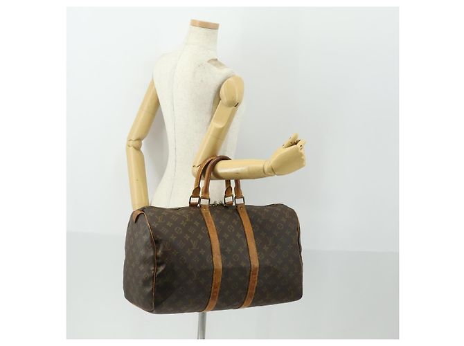 LOUIS VUITTON Monogram Keepall 45 Boston Bag M41428 LV Auth 166548 - view 22