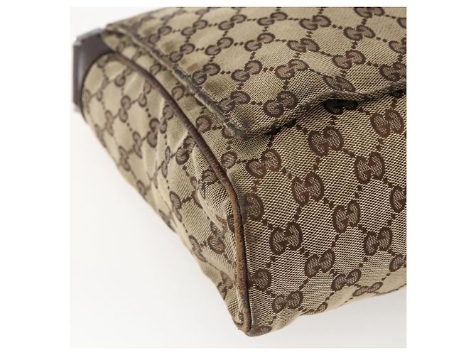 Borsa a Spalla GG Canvas Gucci Beige Argento 146236 Auth bs33191 - vista 14