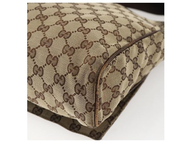 Borsa a Spalla GG Canvas Gucci Beige Argento 146236 Auth bs33191 - vista 15