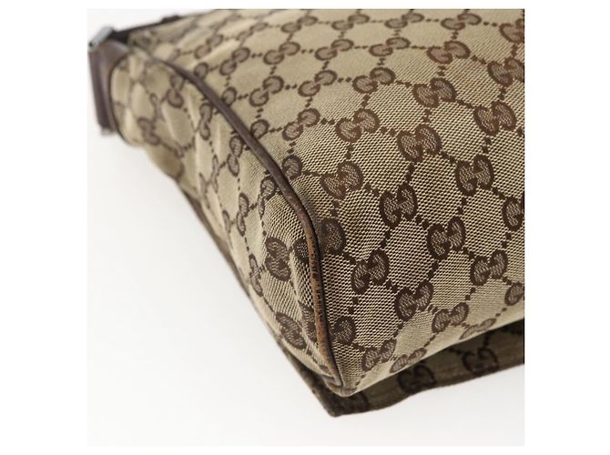 Borsa a Spalla GG Canvas Gucci Beige Argento 146236 Auth bs33191 - vista 16