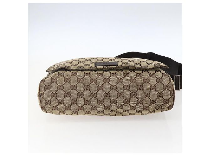 Borsa a Spalla GG Canvas Gucci Beige Argento 146236 Auth bs33191 - vista 5