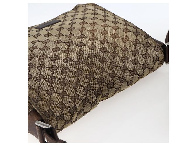 Borsa a Spalla GG Canvas Gucci Beige Argento 146236 Auth bs33191 - vista 6