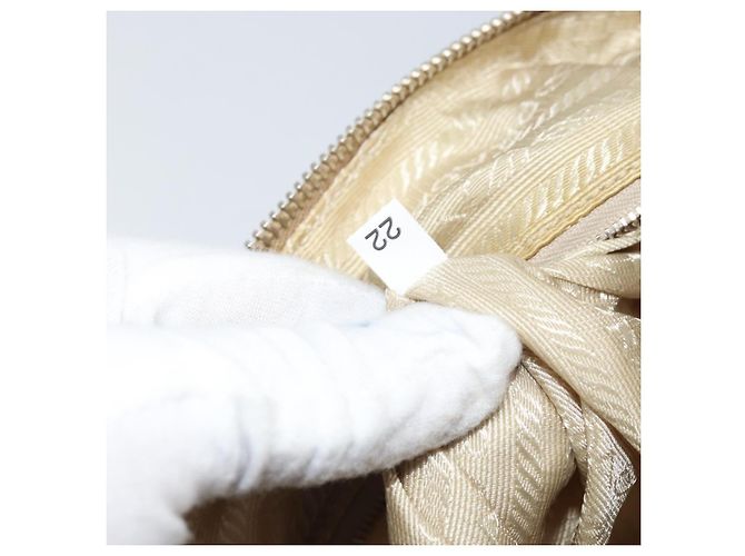 Borsa a Spalla PRADA Nylon Beige Argento Autentica 169023 - vista 12