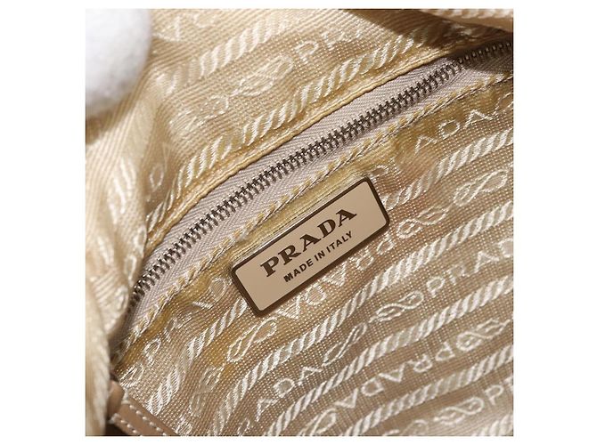 Borsa a Spalla PRADA Nylon Beige Argento Autentica 169023 - vista 19