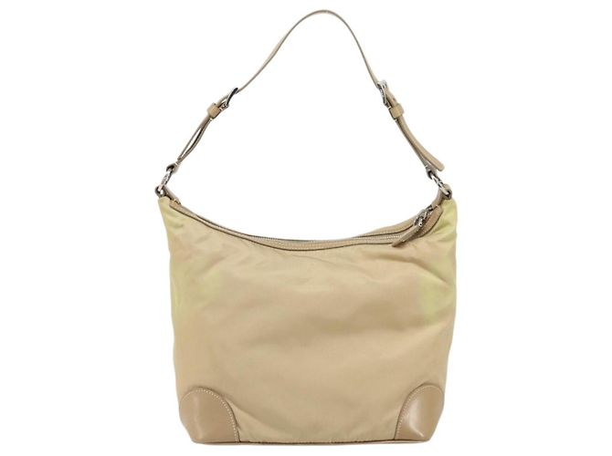 Borsa a Spalla PRADA Nylon Beige Argento Autentica 169023 - vista 2