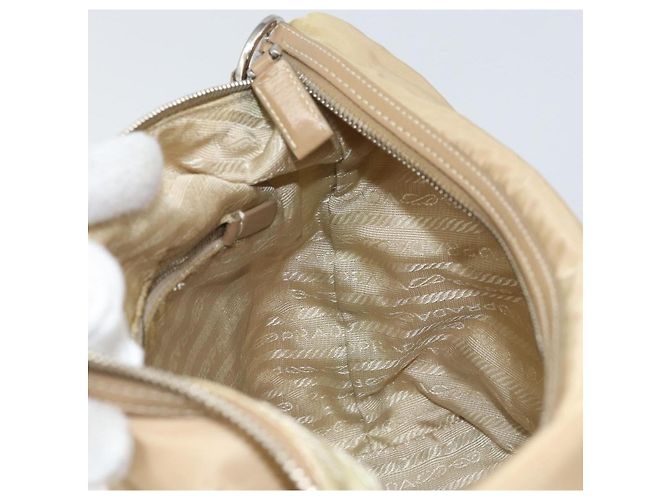 Borsa a Spalla PRADA Nylon Beige Argento Autentica 169023 - vista 20
