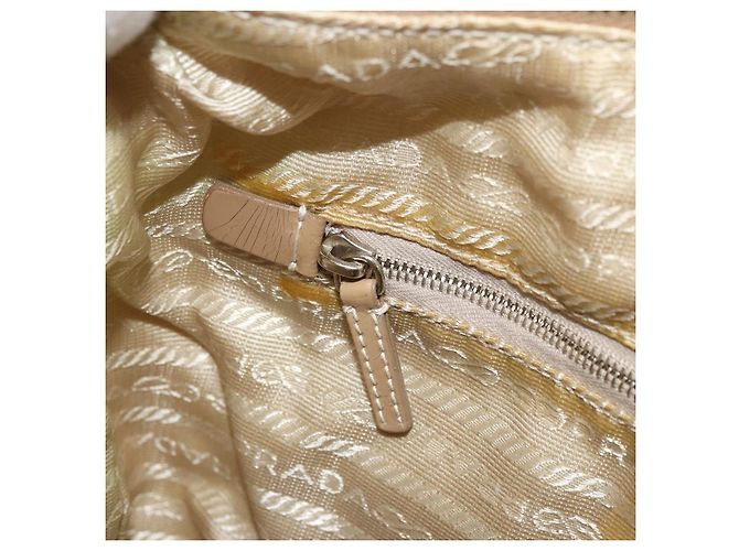 Borsa a Spalla PRADA Nylon Beige Argento Autentica 169023 - vista 22