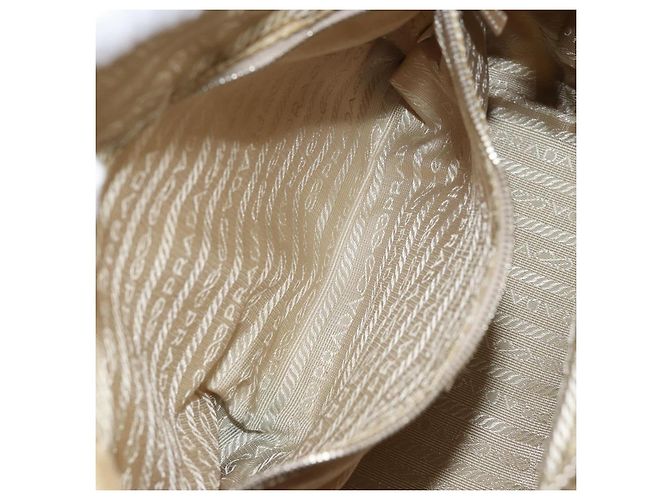 Borsa a Spalla PRADA Nylon Beige Argento Autentica 169023 - vista 23