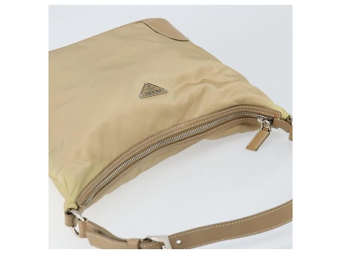Borsa a Spalla PRADA Nylon Beige Argento Autentica 169023 - vista 6