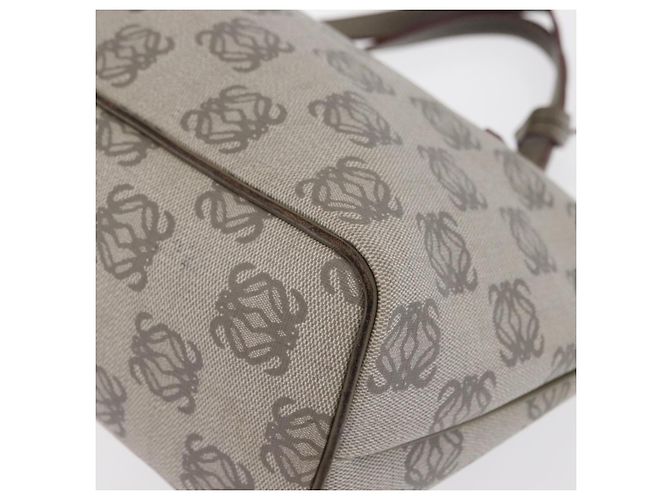 LOEWE Borsa a Mano Anagramma Pelle Grigia Oro Auth ep13268 Marrone D'oro - vista 14