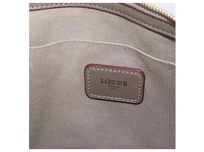 LOEWE Borsa a Mano Anagramma Pelle Grigia Oro Auth ep13268 Marrone D'oro - vista 18