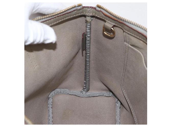 LOEWE Borsa a Mano Anagramma Pelle Grigia Oro Auth ep13268 Marrone D'oro - vista 19