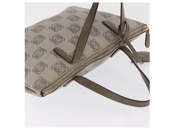 LOEWE Borsa a Mano Anagramma Pelle Grigia Oro Auth ep13268 Marrone D'oro - vista 6