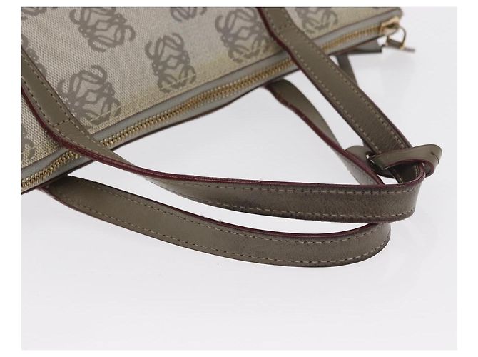 LOEWE Borsa a Mano Anagramma Pelle Grigia Oro Auth ep13268 Marrone D'oro - vista 7