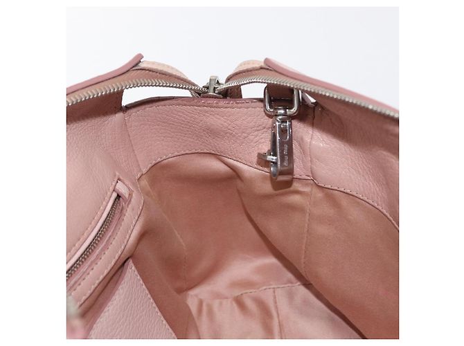 Miu Miu Handtasche aus Leder 2-in-1 Rosa Silber Authentisch 165405 Pink - Ansicht 21