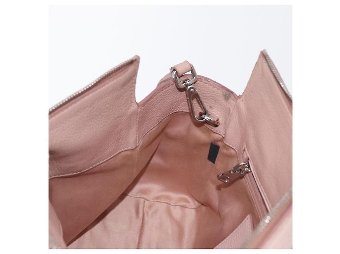 Miu Miu Handtasche aus Leder 2-in-1 Rosa Silber Authentisch 165405 Pink - Ansicht 22