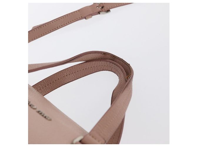Miu Miu Handtasche aus Leder 2-in-1 Rosa Silber Authentisch 165405 Pink - Ansicht 8
