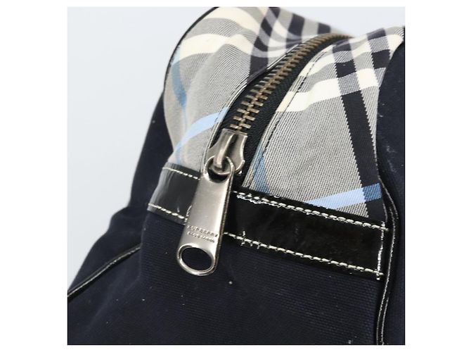 Borsa a mano Burberry Nova Check Blue Label in tela nera Auth 170426 Nero - vista 10