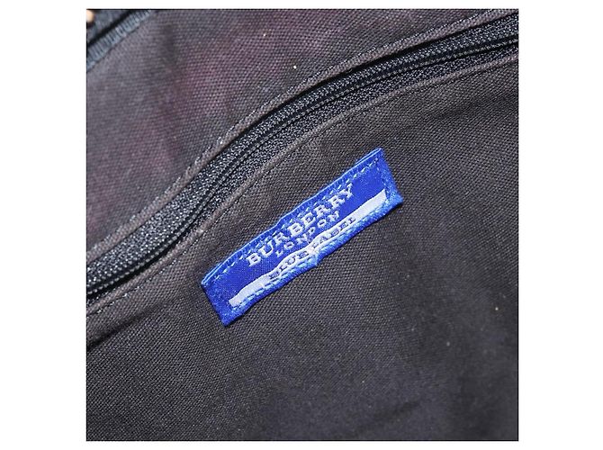 Borsa a mano Burberry Nova Check Blue Label in tela nera Auth 170426 Nero - vista 11