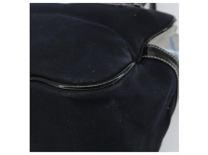 Borsa a mano Burberry Nova Check Blue Label in tela nera Auth 170426 Nero - vista 15