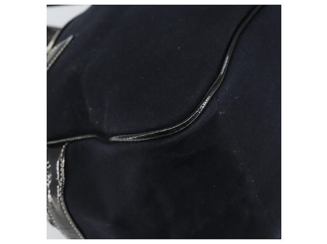 Borsa a mano Burberry Nova Check Blue Label in tela nera Auth 170426 Nero - vista 16