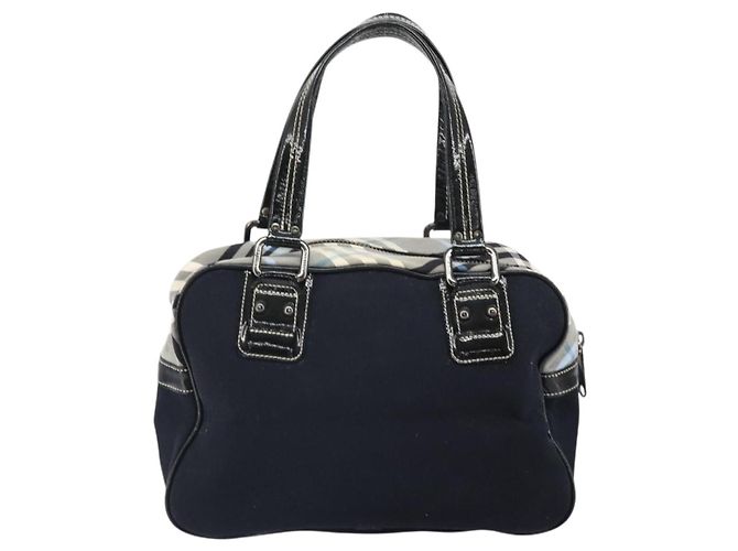 Borsa a mano Burberry Nova Check Blue Label in tela nera Auth 170426 Nero - vista 2