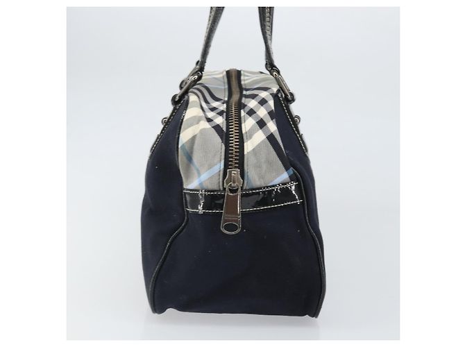 Borsa a mano Burberry Nova Check Blue Label in tela nera Auth 170426 Nero - vista 3