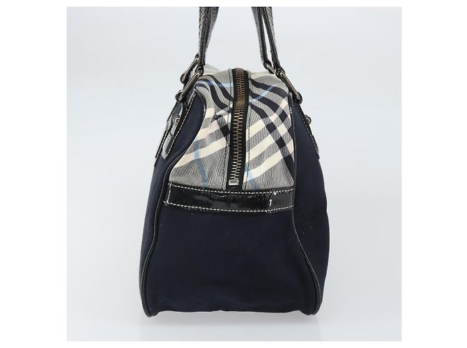 Borsa a mano Burberry Nova Check Blue Label in tela nera Auth 170426 Nero - vista 4