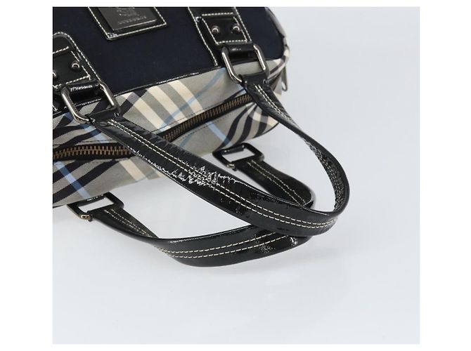 Borsa a mano Burberry Nova Check Blue Label in tela nera Auth 170426 Nero - vista 7